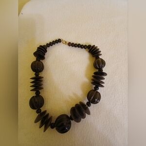 Elegant Black Beaded Necklace